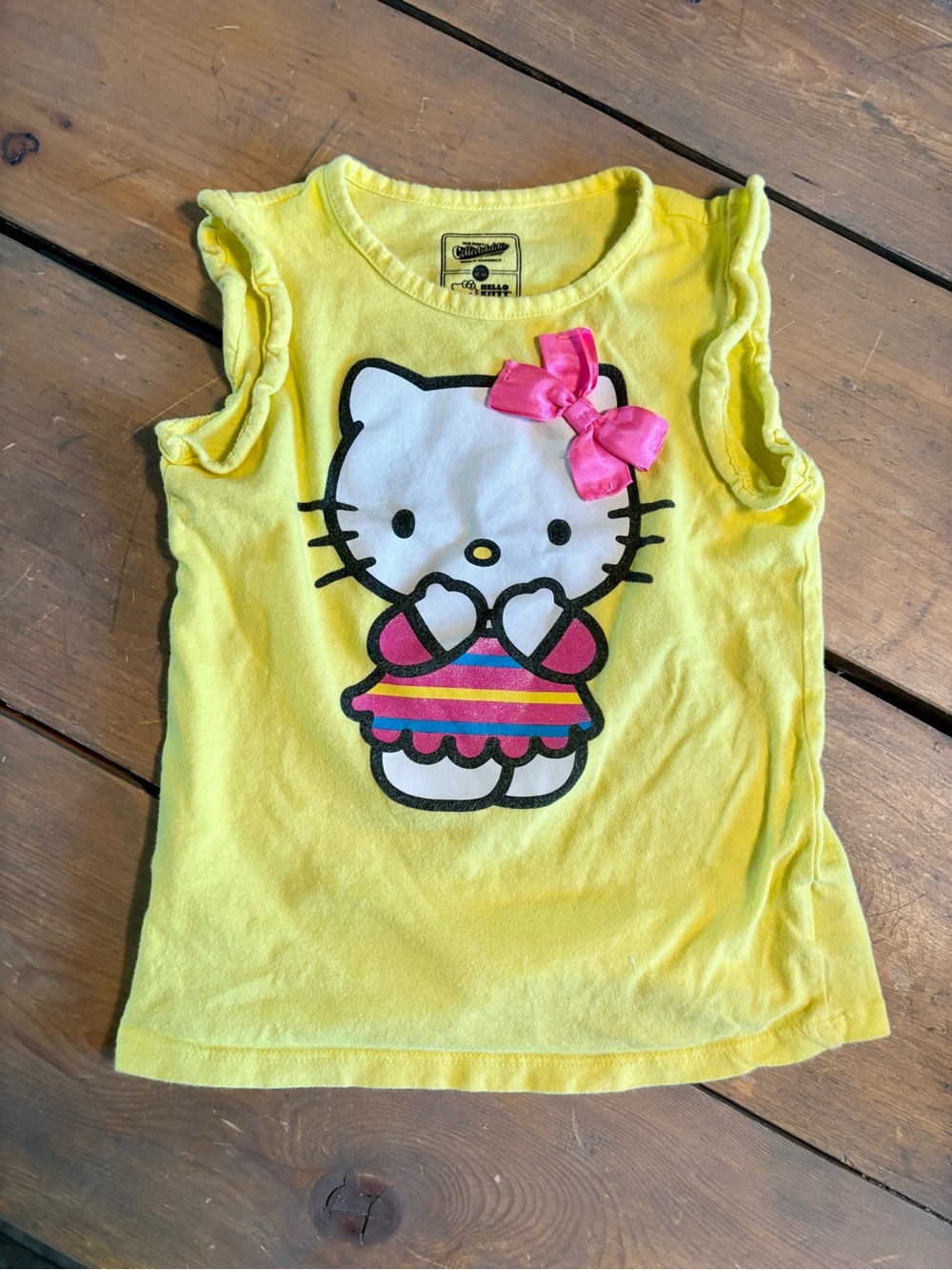 Old Navy “Collectabilitees” Hello Kitty Yellow Sleeveless Girls' Top 2010’s